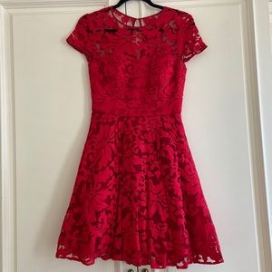Ted Baker red party dress - size 1 (US 0-2)